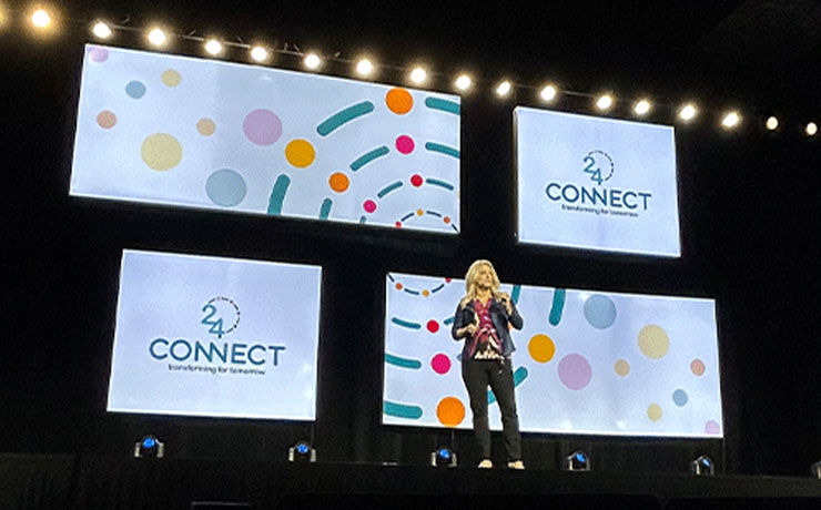 FutureThink CEO Lisa Bodell shares her tips on simplifying life – and work – with the Connect 2024 audience