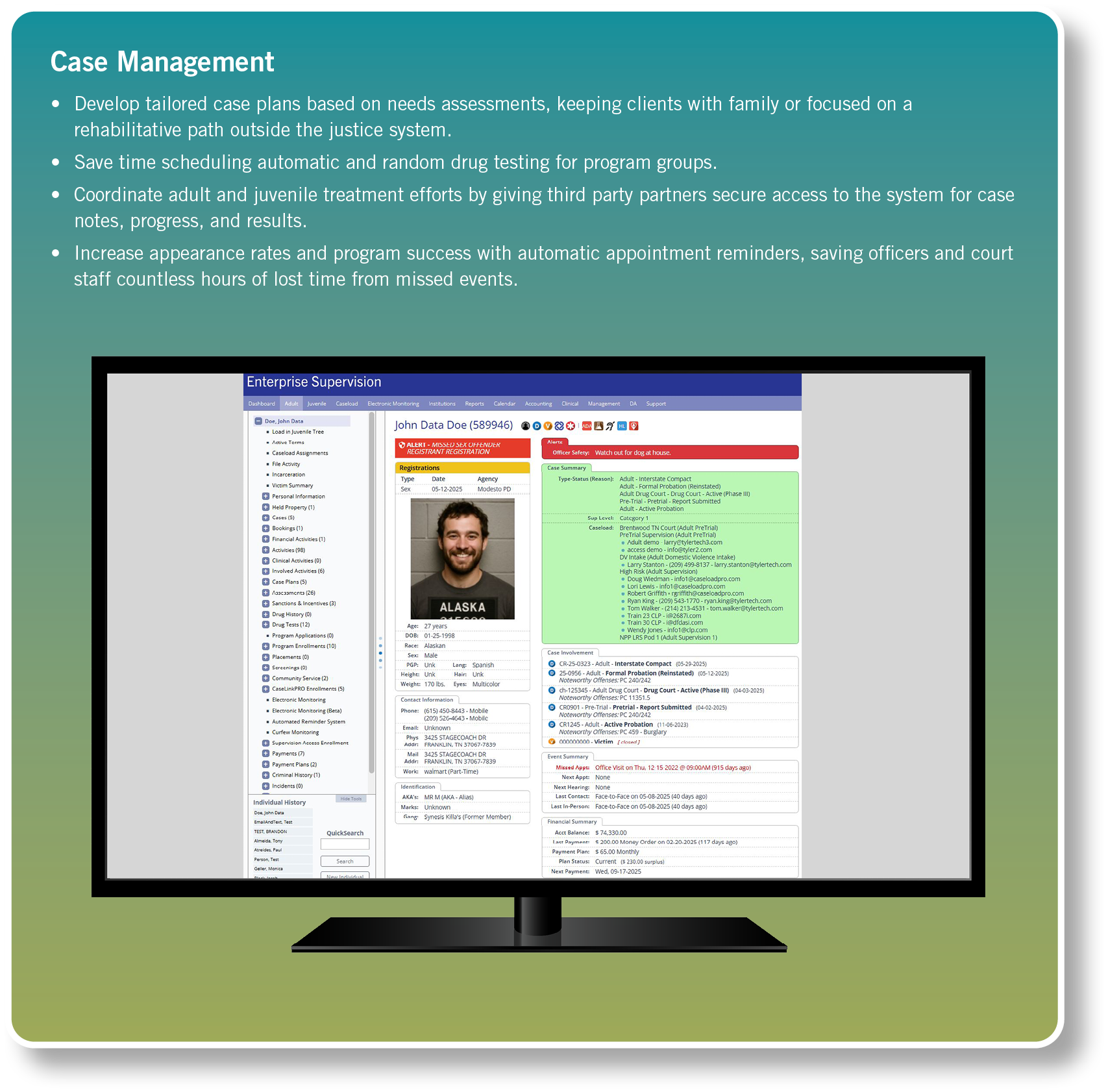 Case Management • Develop tailored case plans based on needs assessments, keeping clients with family or focused on a...